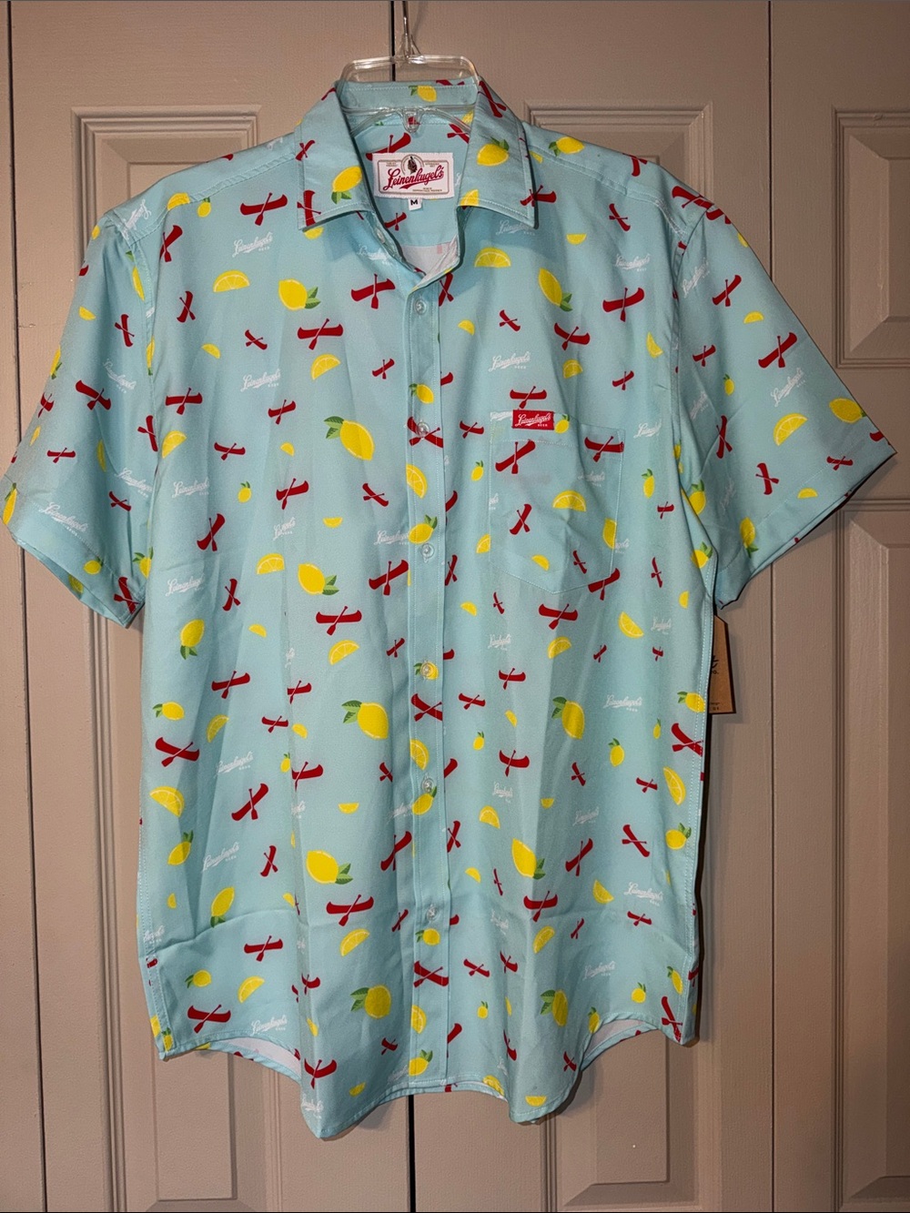 Leinenkugel's Men's Novelty Summer Shandy Short Sleeve Beer Shirt Medium